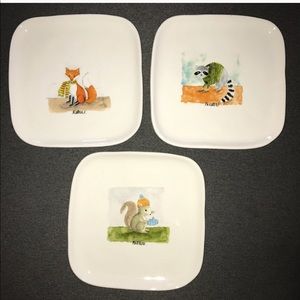 Rae Dunn Winter Animal Plate Set